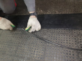 Изготовление элеваторной конвейерной ленты под стыковку методом горячей вулканизации