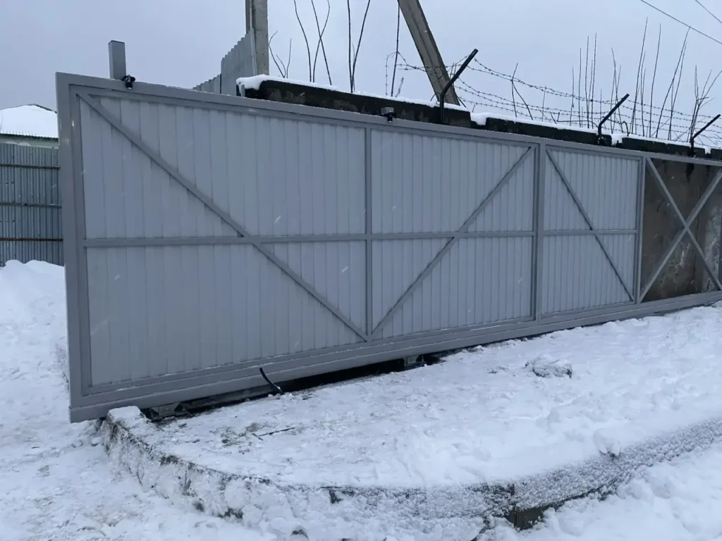 монтаж откатных ворот, калитки и забора