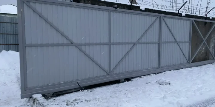 монтаж откатных ворот, калитки и забора