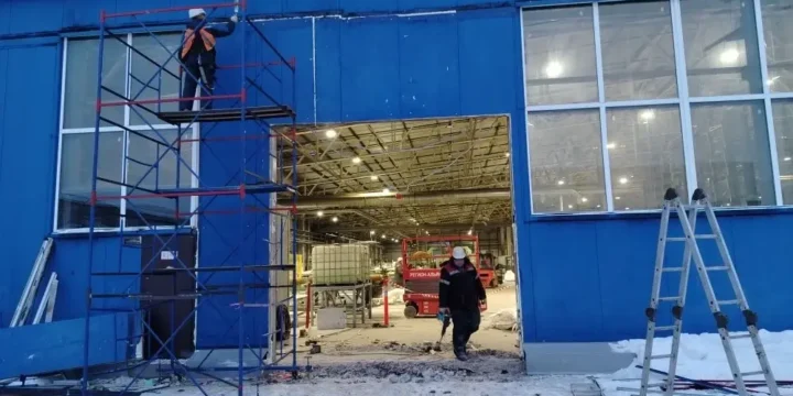 Подготовка проема и монтаж секционных ворот