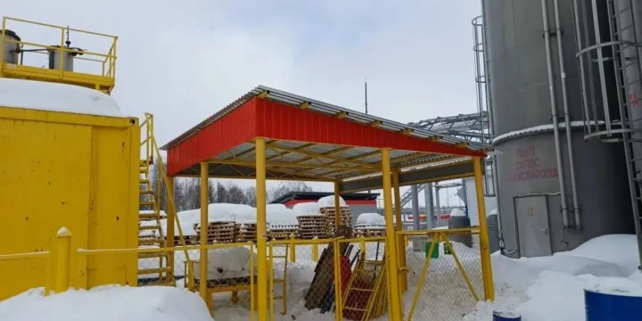 навес на существующей площадке