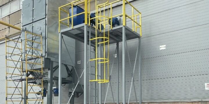 Монтаж монолитных плит и площадки обслуживания